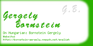 gergely bornstein business card